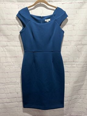 Calvin Klein Royal Blue Cap-Sleeve Sheath Formal Dress Woman’s Size 8